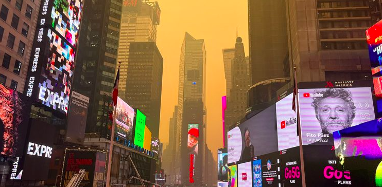 Espesa neblina anaranjada cubre los cielos de Nueva York/ State of New York @NYGov